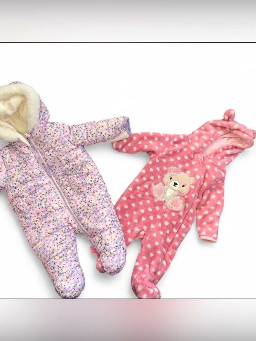 Bundle of 3 Plush Baby Snowsuit